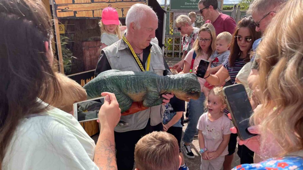 Interactive dinosaur meet and greet experience