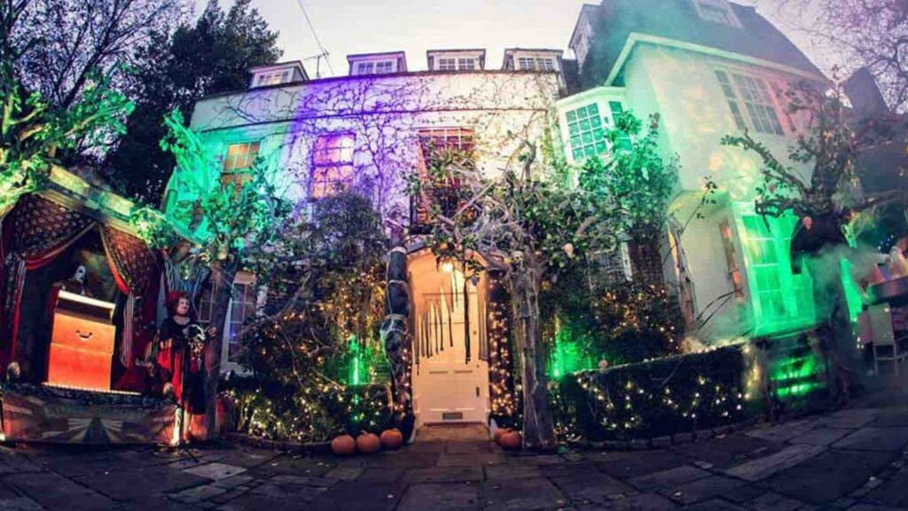 House decorated for Halloween Themed Party