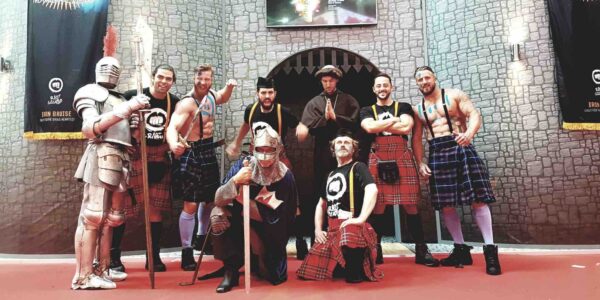A medieval themed product launch event.