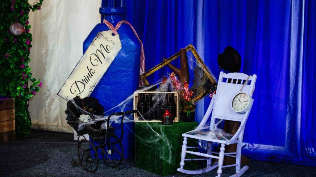 Large props for Alice in Wonderland theme