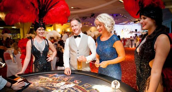 Roulette-Table-At-James-Bond-Themed-Event