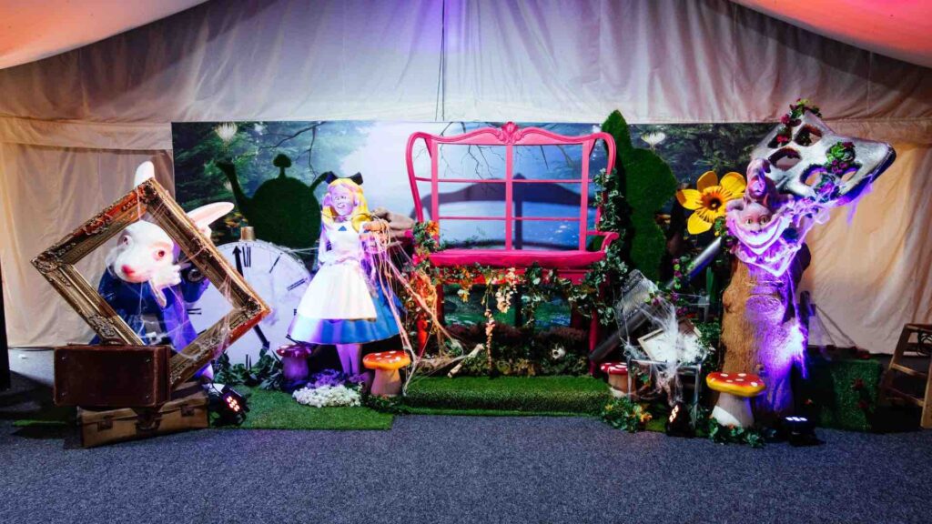 Backdrop for Twisted Alice event