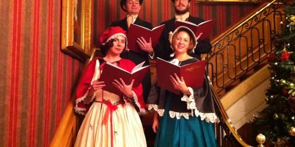 Victorian-Themed-Christmas-Party-Carol-Singers
