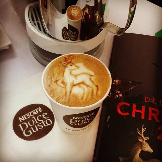 Deer Animal Portrait in a Coffee Cup to promote a brand at an event.