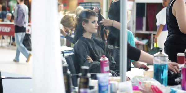 Preparation for hair and beauty fashion show