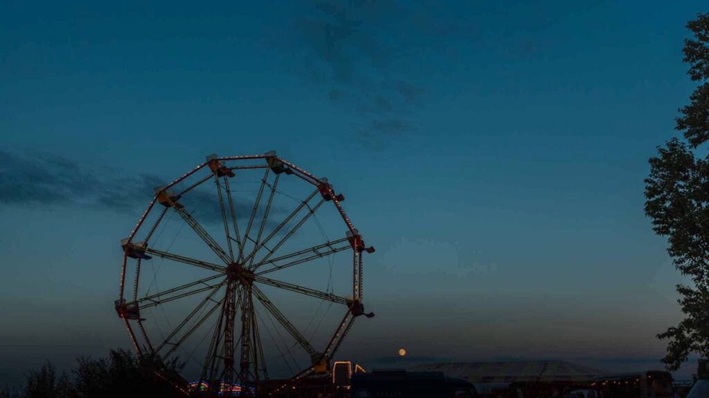 Ferris wheel attraction for guests to use at festival