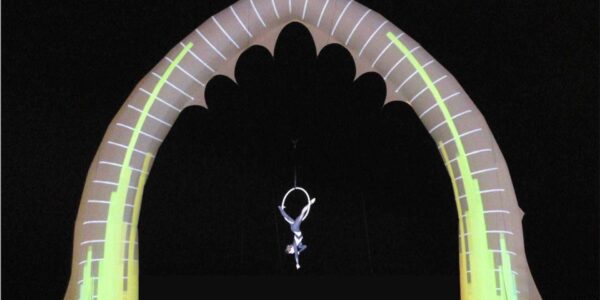 Freestanding-Aerial-Arch-With-Projection-Mapping-Elements