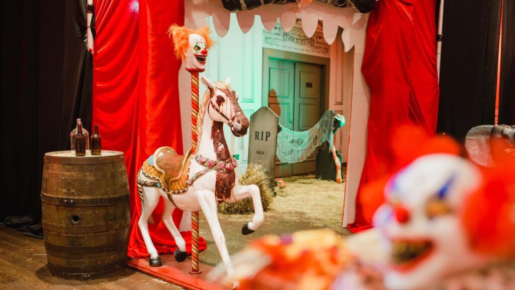 Twisted Circus Halloween Event Decorations being used for private event