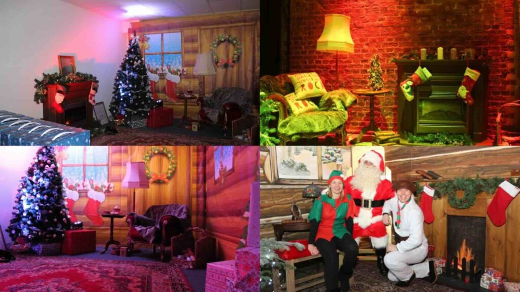 Christmas Grotto Room Transformation collage