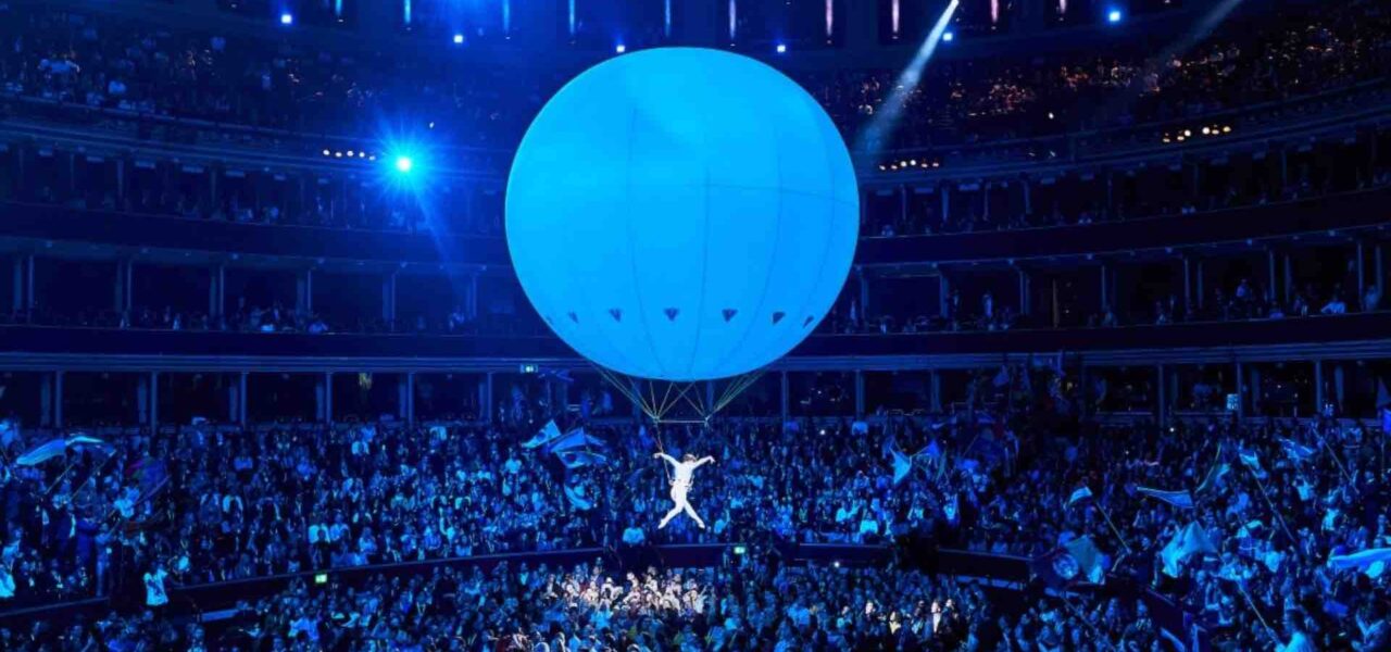 Aerial-Artists-Perform-At-Arena-Venue