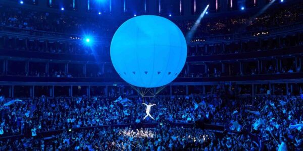 Aerial-Artists-Perform-At-Arena-Venue