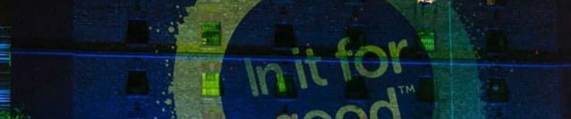 Slogan-Projected-On-Building