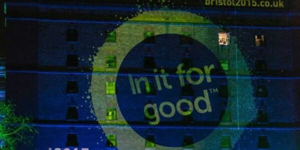 Slogan-Projected-On-Building
