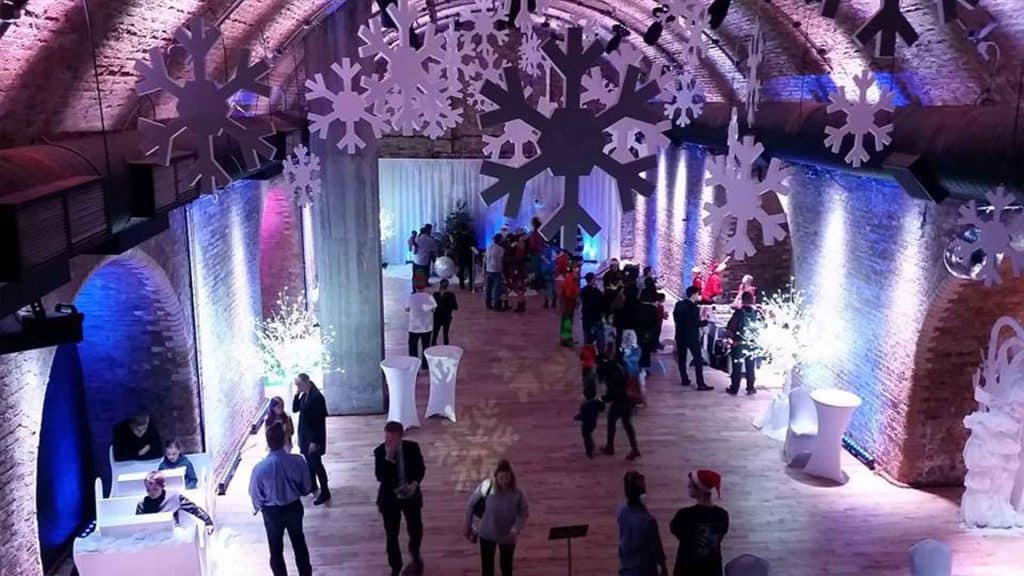Bespoke winter wonderland themed decorations available to hire