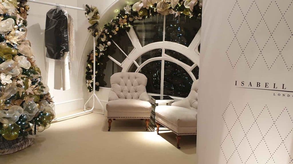 Bespoke Isabell Kistensen Pop Up Shop Decorations for Christmas.