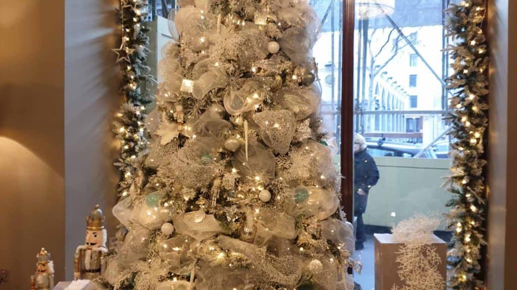 Waldorf Hilton London 2019 Christmas Trees.