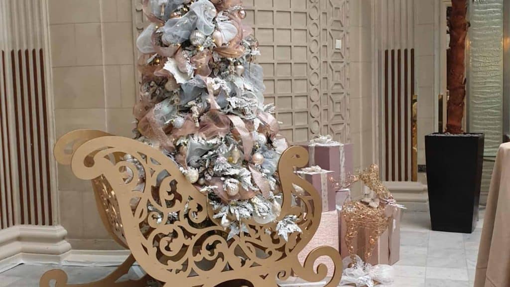 The Waldorf Hilton London Christmas Trees and Decorations.