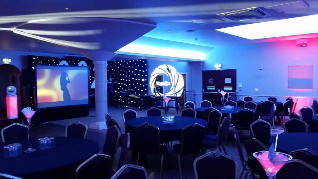 James Bond themed decorations available to hire for your event.
