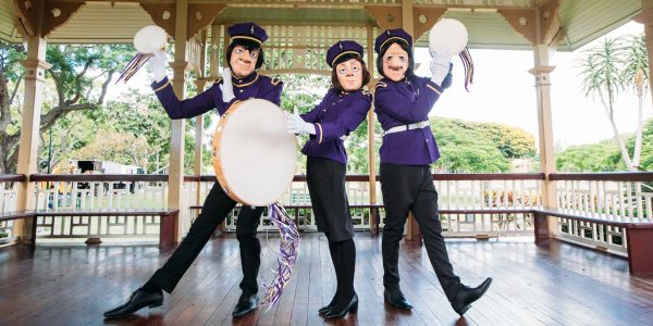 Roaming-Masked-Characters-Tambourine-Band
