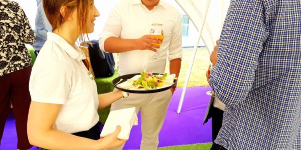 Canapés served at product launch event