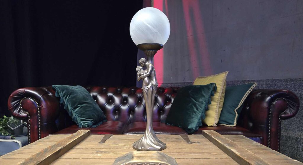 Art deco table centre piece used for a 1920s themed event.