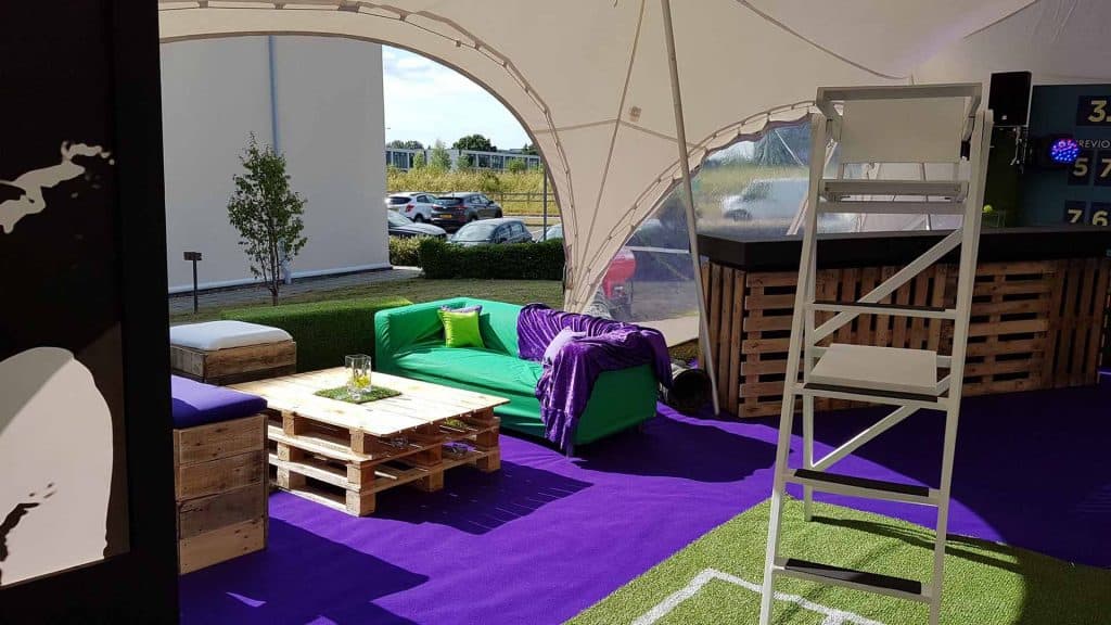 Various Wimbledon props to hire for tennis themed event production. Available to hire London UK