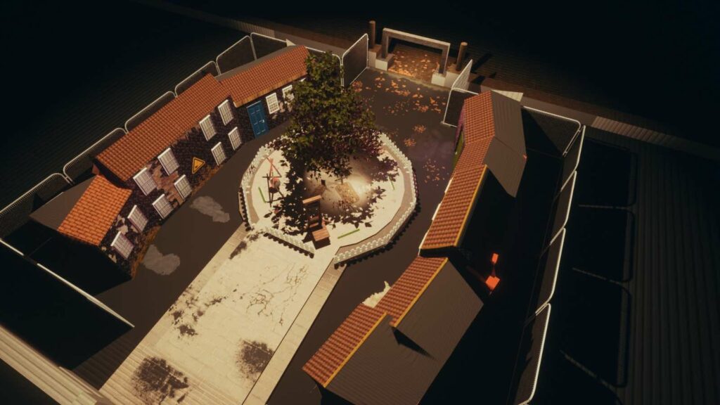 3D render showing the birds eye view of the Southport Trick or Treat Street Event.