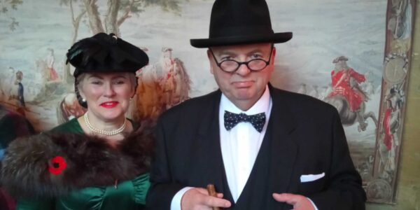 Winston-Churchill-Impersonator-With-Mrs-Churchill