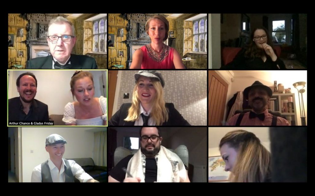 Zoom Call Virtual Murder Mystery Experience available to book for private clients and businesses whilst COVID-19 restrictions are in place.