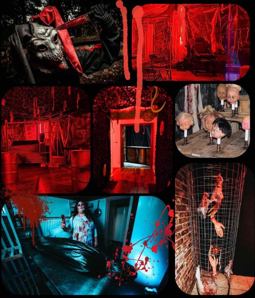 The Butchers Slaughterhouse Halloween theme designed by Julia Charles Event Management.