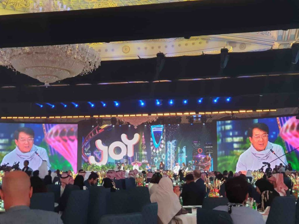 Jackie Chan making an appearance at an event in Saudi Arabia. We have a wide range of Corporate Event Entertainment for events in Riyadh, Saudi Arabia.