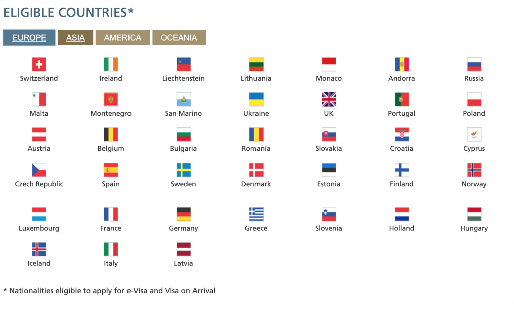 Eligible countries in Europe who can now apply for the new Saudi Arabia tourism visa