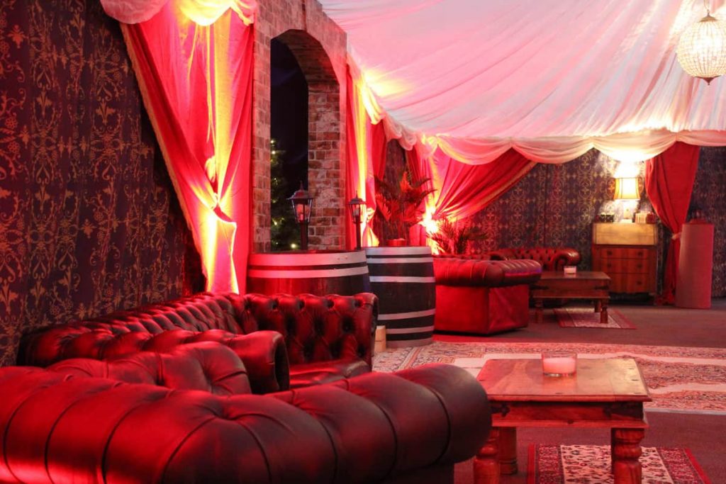 Luxury Wall and Ceiling Draping options available to hire for private and corporate events in the UK.