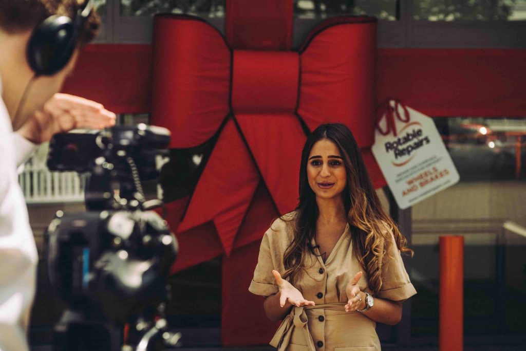 Social media influencer invited to as part of the marketing stratergy