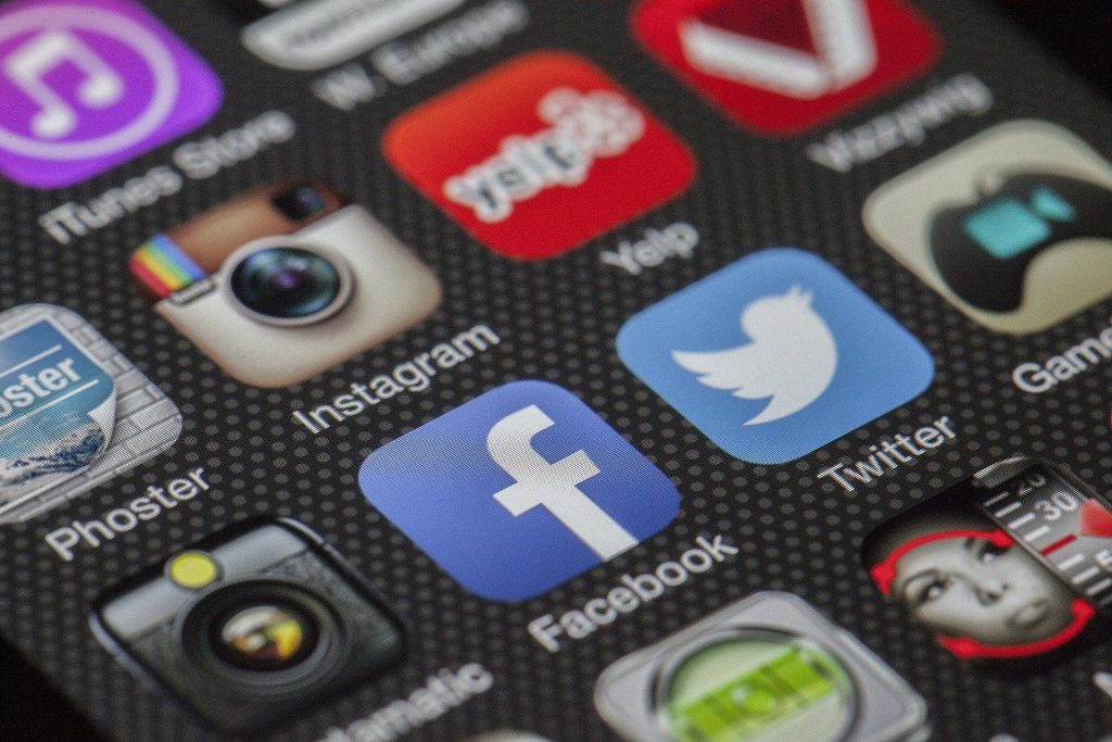 Social media icons showing the variety of ways that social media can be utilised for marketing