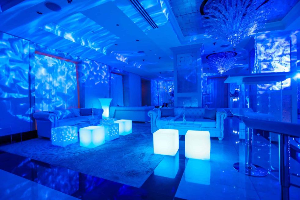 Winter Wonderland Ambient Lighting we designed for a Winter Wonderland Christmas Party we managed and produced for a private client in London. Our lighting decorations are available to hire for events across the UK.