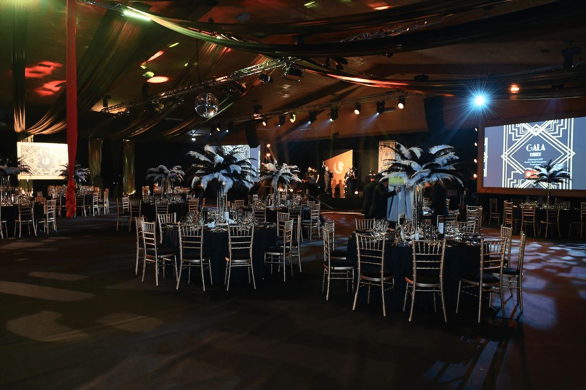 Luxury 1920s Gala Dinner event design.