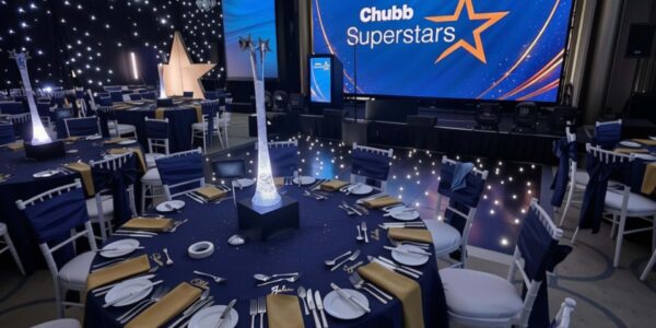 Chubb Corporate Gala Dinner Table Styling