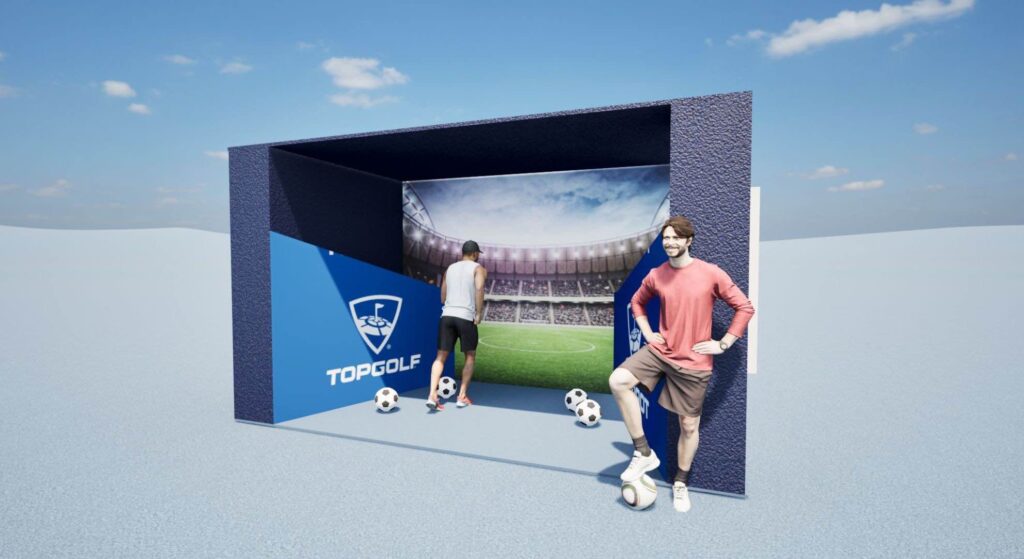 Unique bespoke events stand created for TopGolf.