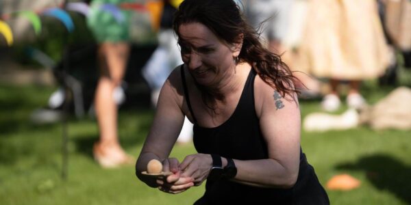 Guest-Racing-Toward-Finish-Line-In-Corporate-Fun-Activity