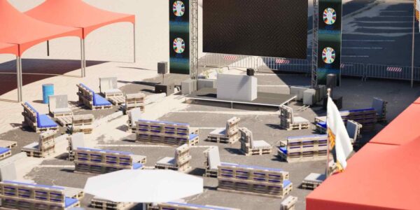 Huge-HD-Television-Used-To-Stream-Euro2024-For-Fan-Zone-Activation
