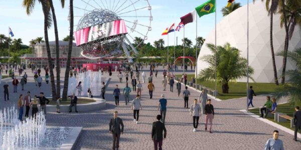 Outside-View-Of-Fifa-World-Cup-Quatar-Fan-Zone-Concept