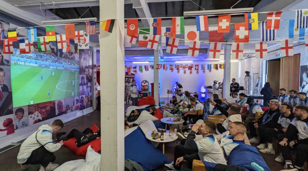 Private world cup screening party created for YouTube Influencer.
