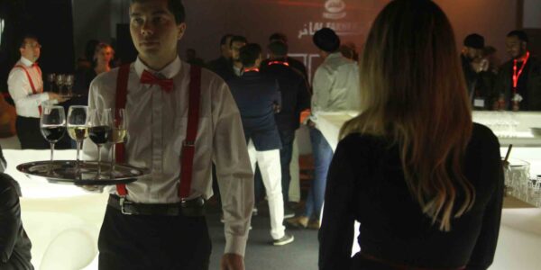 Server-And-Guests-At-Red-Mix-Product-Launch