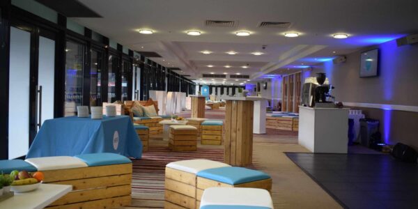 We utilise element such as pallet furniture at your sustainable conferences, as seen here for XERO