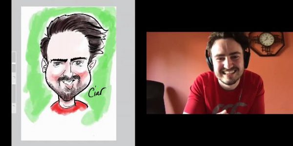 Virtual-Caricaturist-person-and-drawing