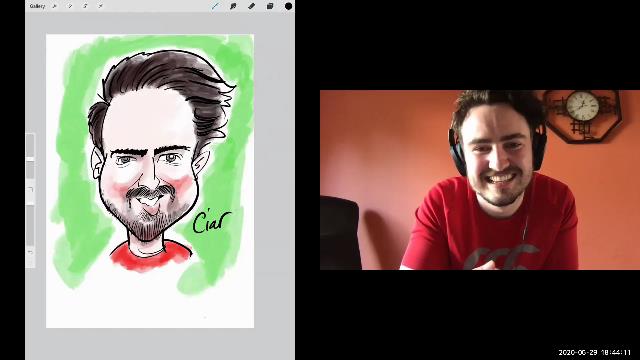 Virtual-Caricaturist-person-and-drawing Virtual-Caricaturist-person-and-drawing