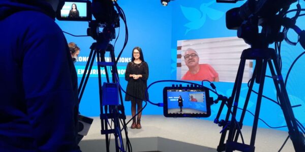 Live streaming this conference for Blue Skies straight from a built studio.