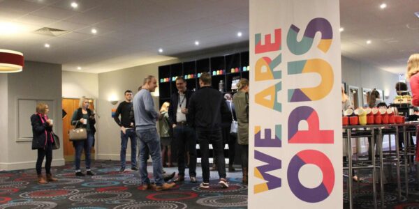 Opus conference we managed here in the UK, incorporating numerous sustainable event services such as technology and catering.