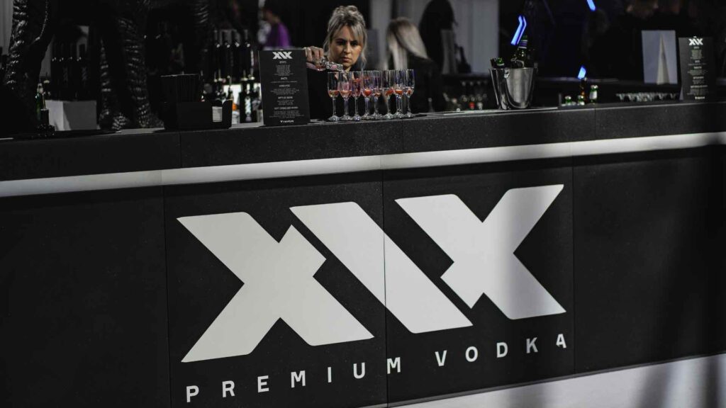 XIX branding created for bar at product launch event.